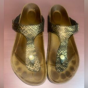 Birkenstock Black and Brown Sandals